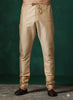 Zavaya Beige Plain Dupion Silk Churidar - Dista