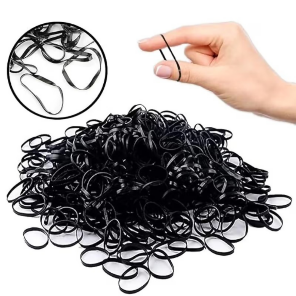Bronson Professional Rubber Band Soft & Smooth Basic Everyday Wear Thin Elastics Stretchy Hair Tie - Dista