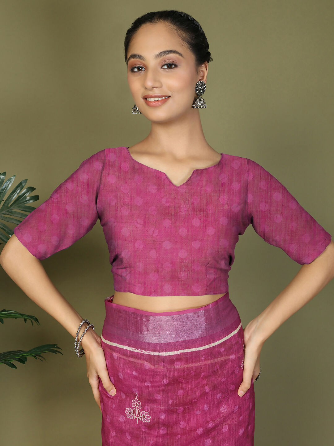 Astita Cotton Purple Saree