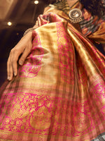 Thumbnail for NOZ2TOZ Women's Organza Grey Woven Design Designer Saree With Blouse Piece - Distacart