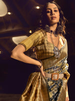 Thumbnail for NOZ2TOZ Women's Organza Black Woven Design Designer Saree With Blouse Piece - Distacart