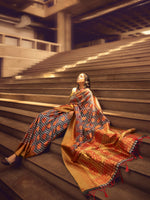 Thumbnail for NOZ2TOZ Women's Organza Grey Woven Design Designer Saree With Blouse Piece - Distacart