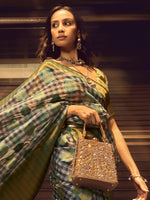 Thumbnail for NOZ2TOZ Women's Organza Grey Woven Design Designer Saree With Blouse Piece - Distacart