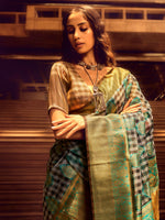 Thumbnail for NOZ2TOZ Women's Organza Grey Woven Design Designer Saree With Blouse Piece - Distacart