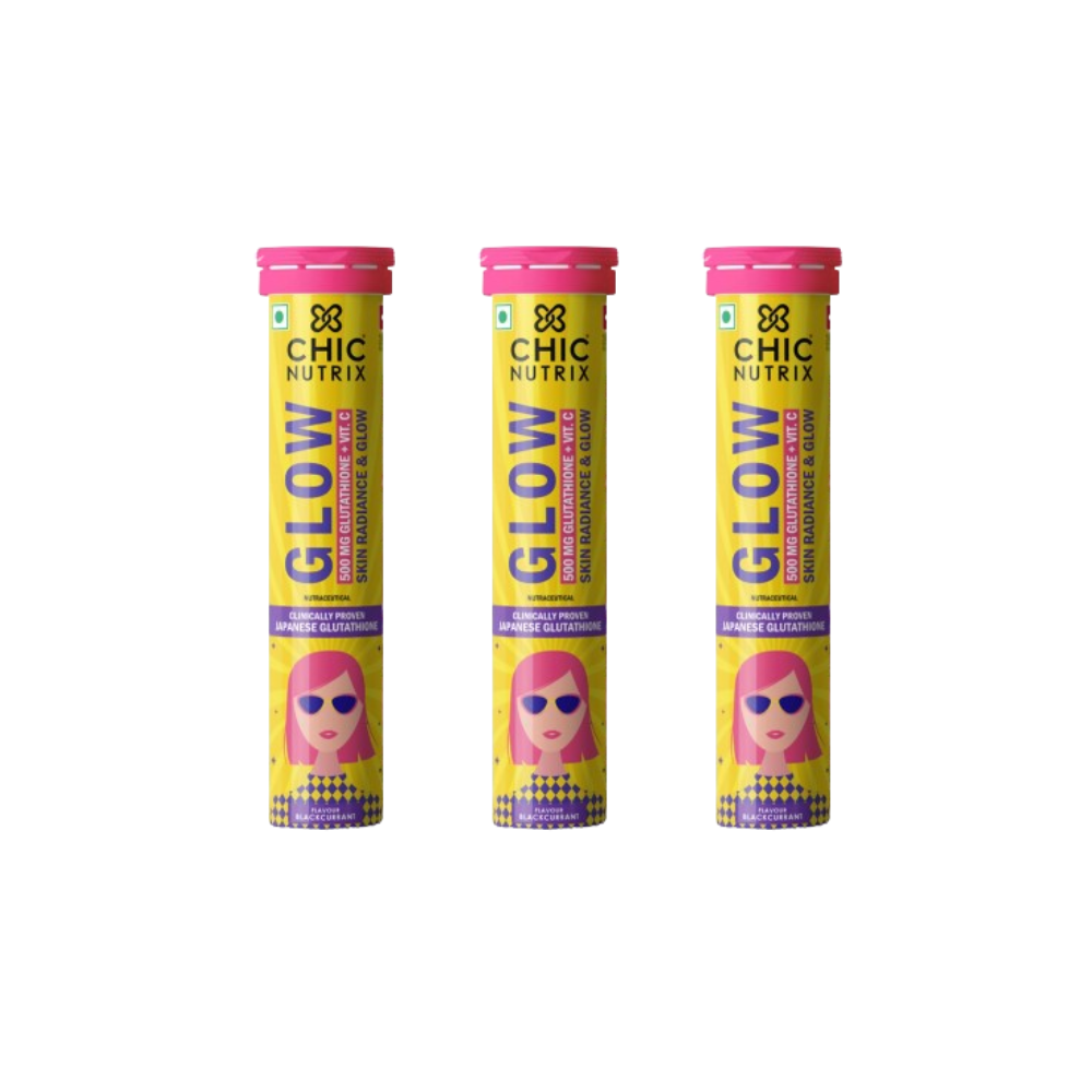 Buy Chicnutrix Glow 500mg Effervescent Tablets - Black Currant Flavour Buy Chicnutrix Glow 500mg Effervescent Tablets - Black Currant Flavour