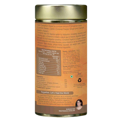 Organic Wellness Ow'Real Cinnamon Digest Leaf Tea Tin Pack - Distacart