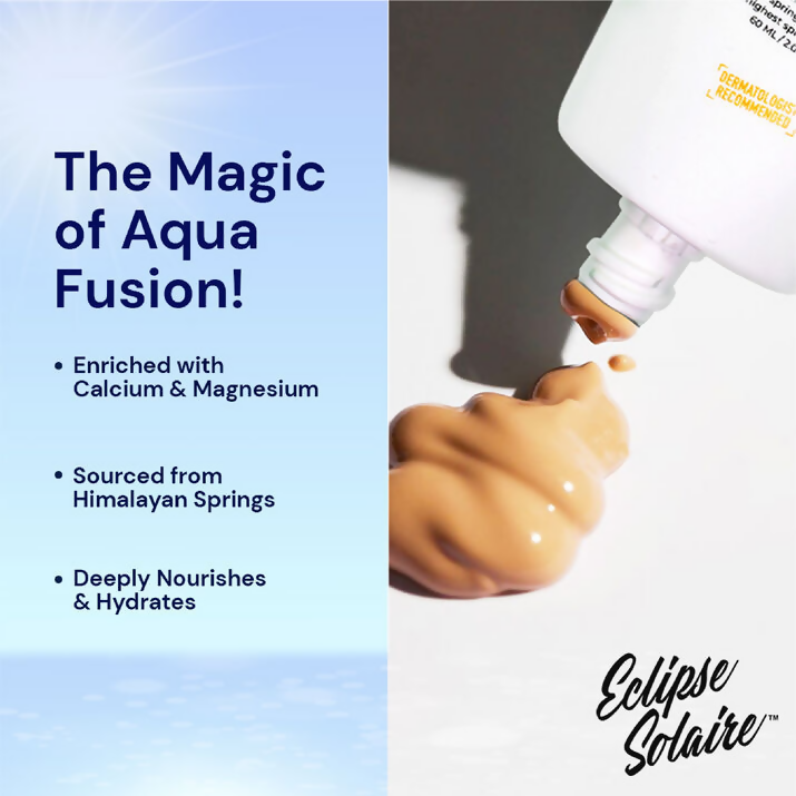 Eclipse Solaire Aqua Fusion Sunscreen - 5X Protection With SPF 50 PA+++ - Distacart