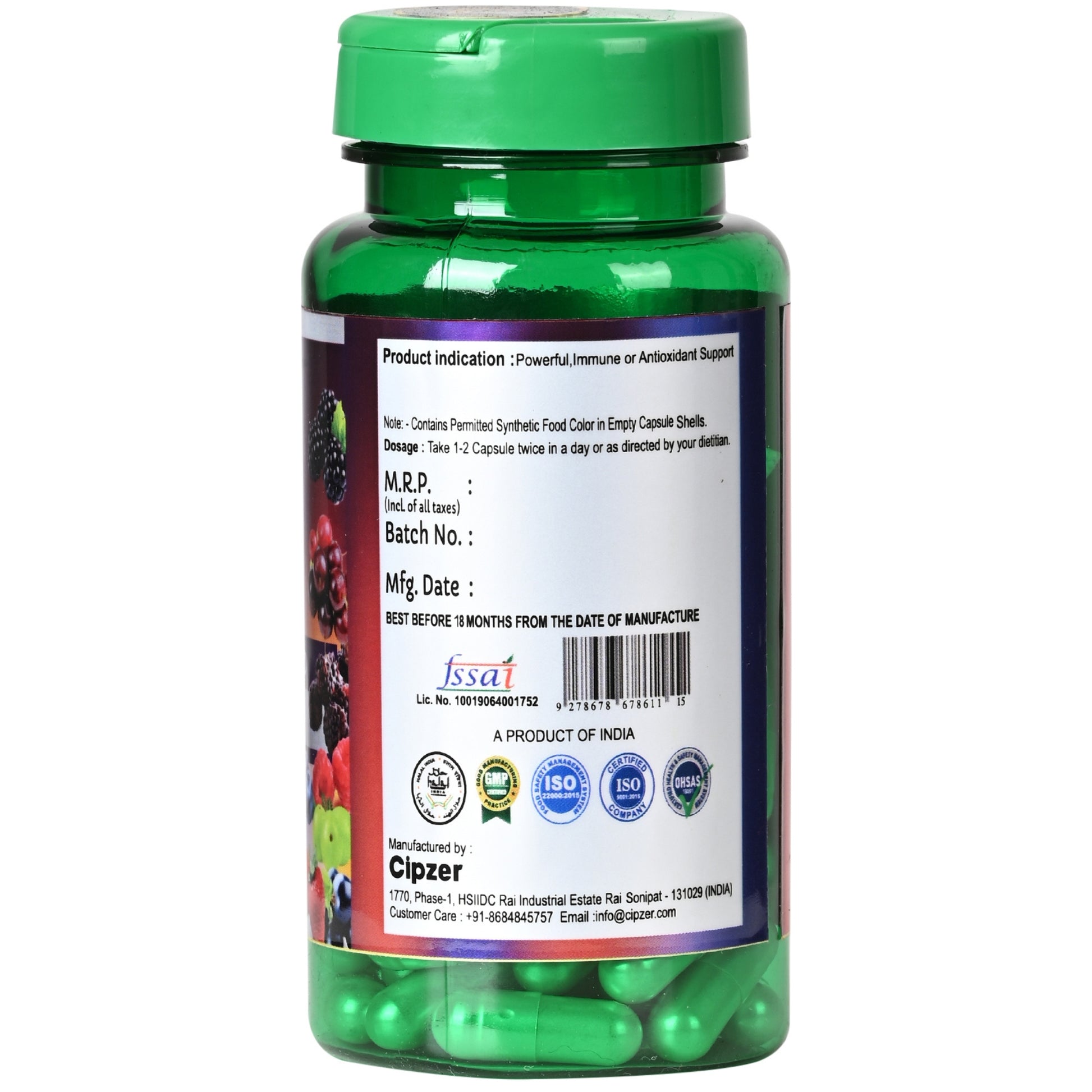 Cipzer Juice Berry Capsules - Distacart