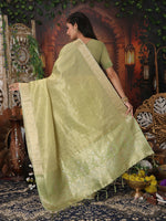 Thumbnail for Astita Organza Mhendi Green Saree