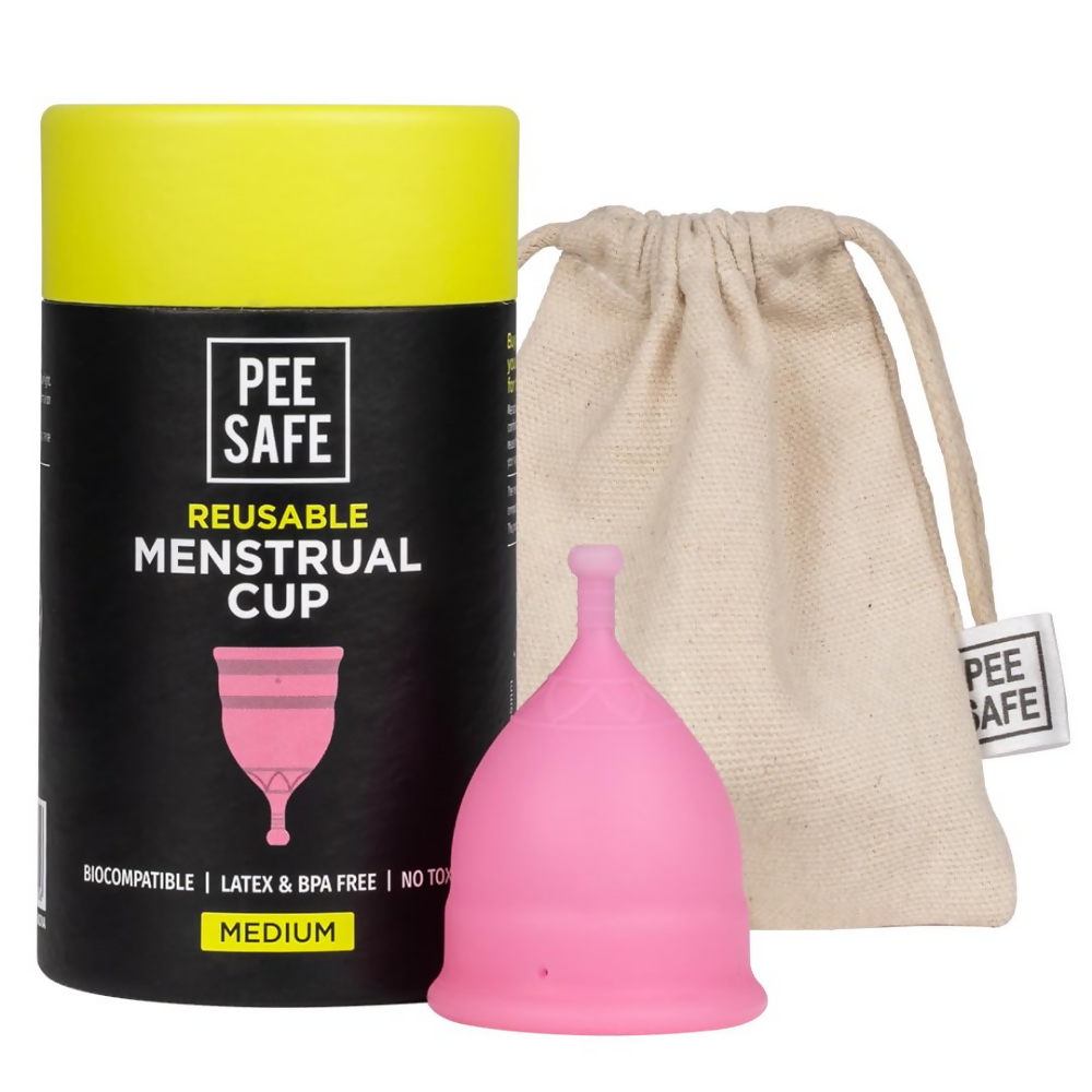 Pee Safe Menstrual Cup Medium Size + Sterilizing Container + Menstrual Cup Wash - Dista