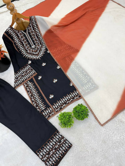 Teeya Creation Womens Trendy Stylish Embroidery Thread Work Kurta Set - Dista