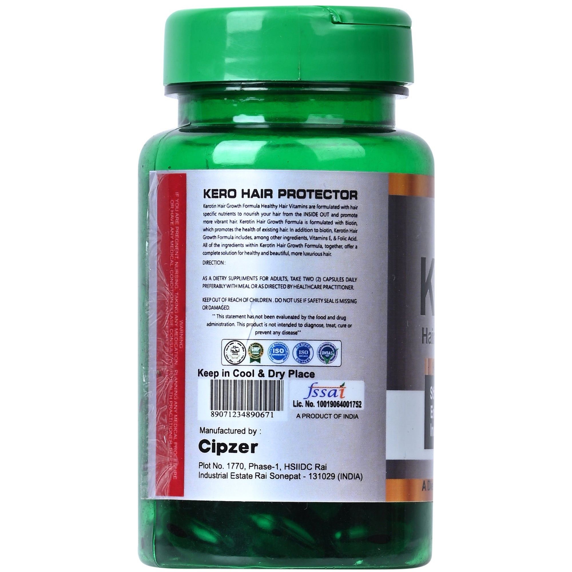 Cipzer Kero Hair Protector Capsules - Distacart