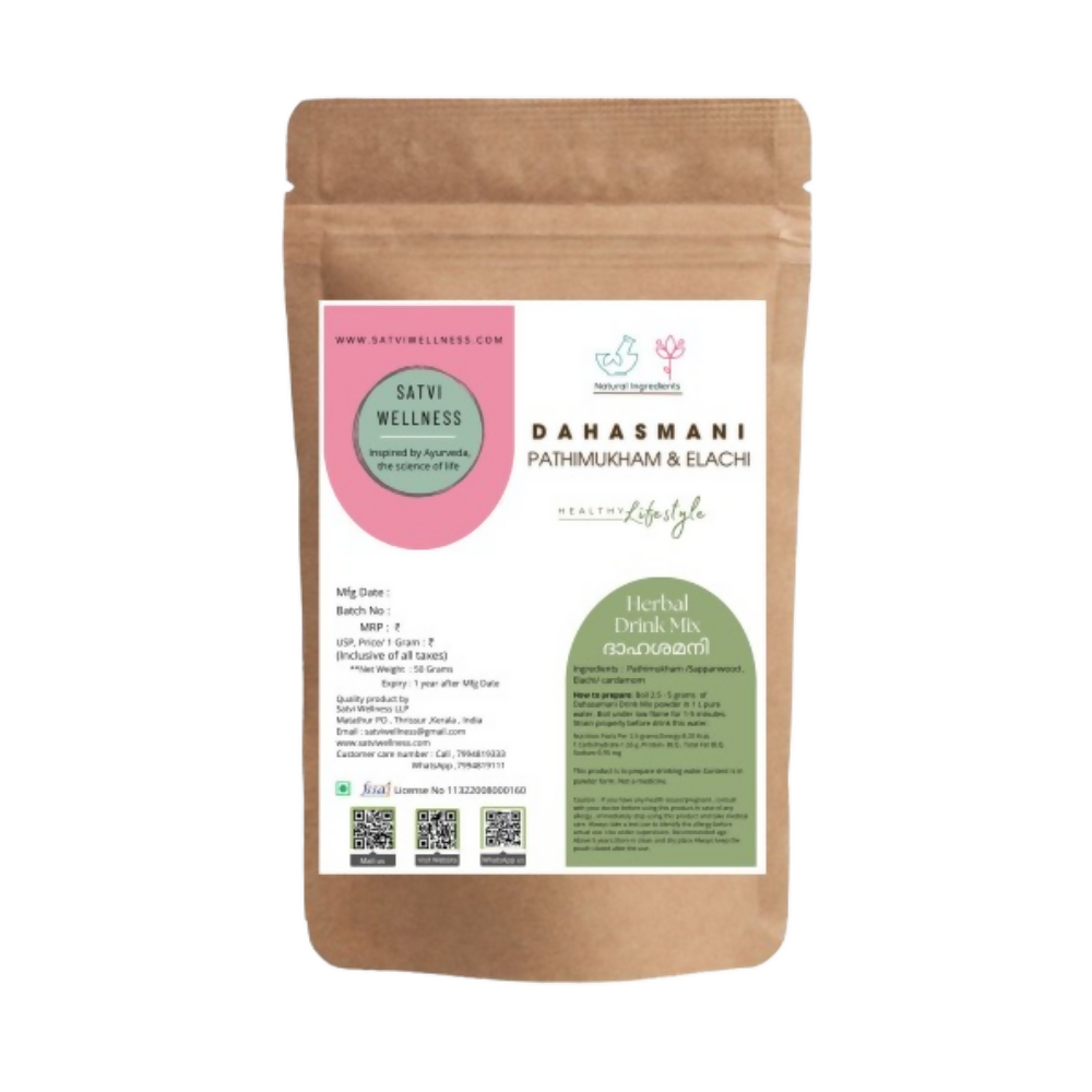 Satvi Wellness Kerala Pathimugam with Cardamom Herbal Drinking Water Mix - Dista