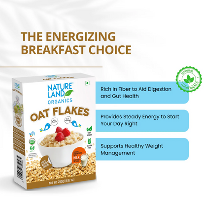 Nature Land Organics Oat Flakes - Distacart