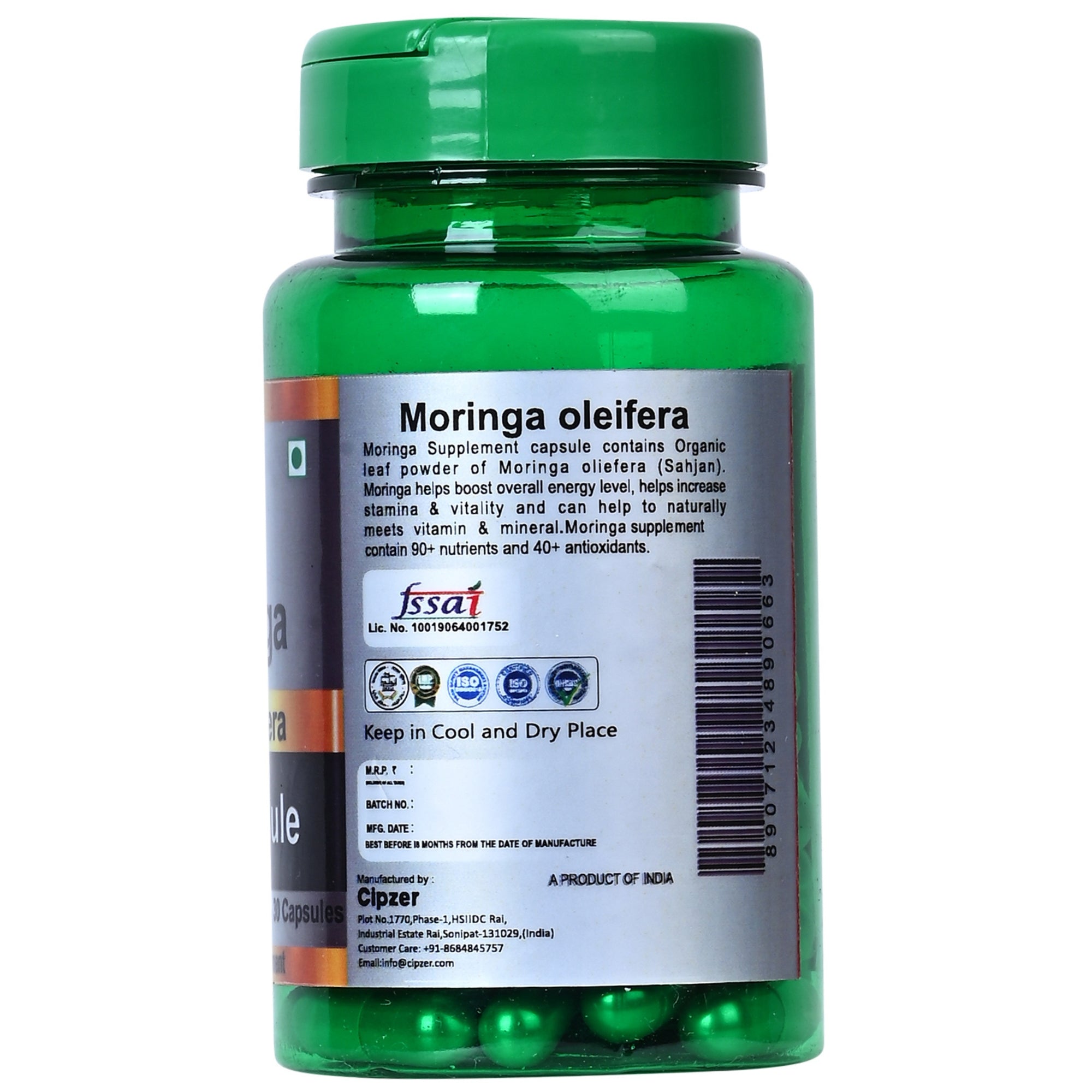 Cipzer Moringa Oleifera Capsules - Distacart