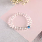 Thumbnail for NVR Men & Women Transparent Beaded Elasticated Bracelet - Distacart