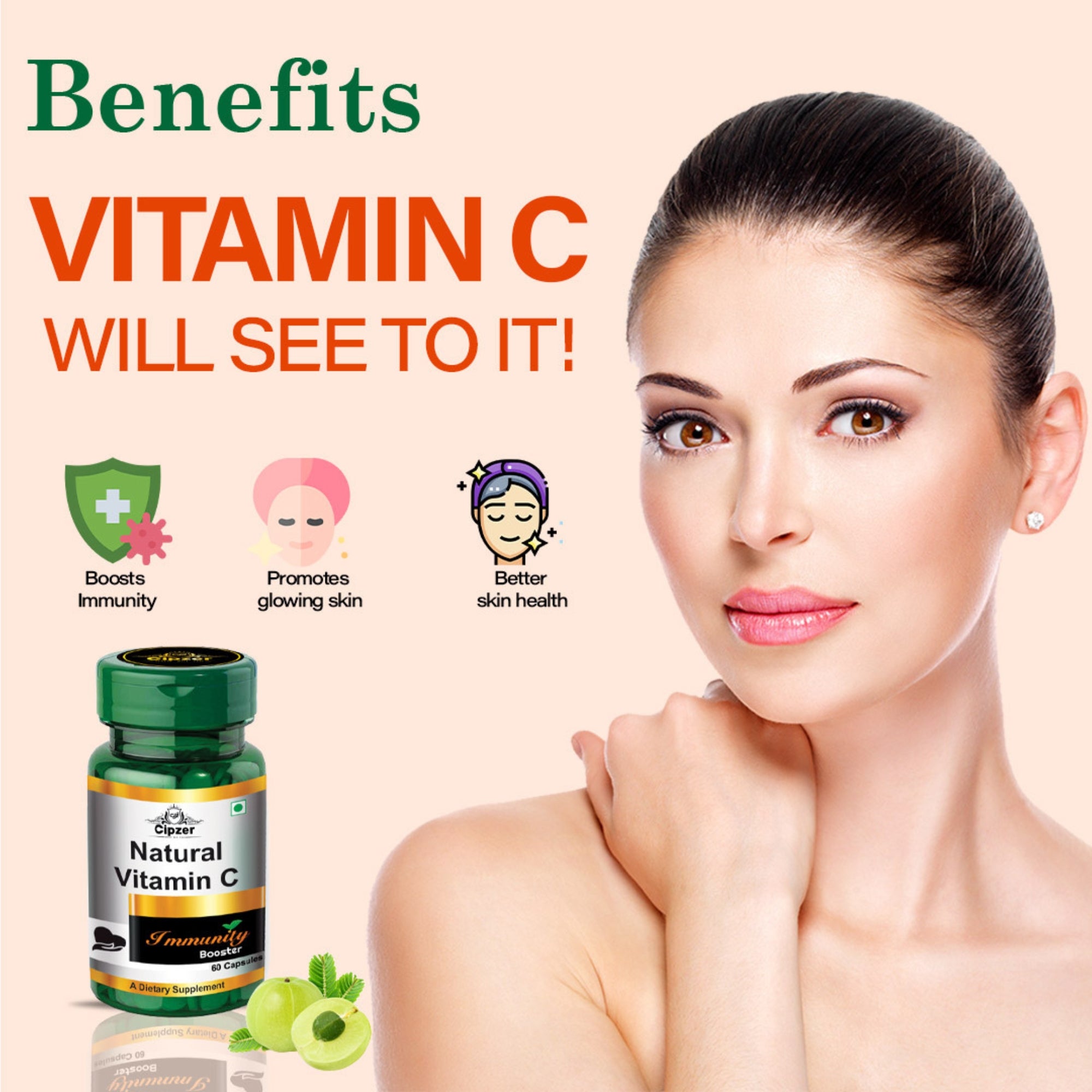 Cipzer Natural Vitamin C Capsules