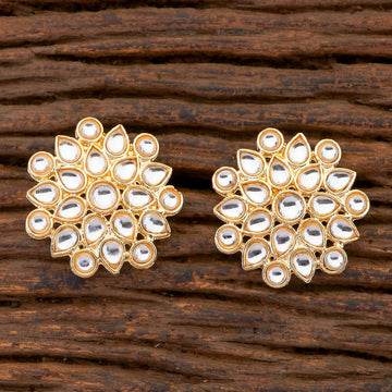 Joban Fashion Women Kundan Pearl Golden White Earrings - Distacart