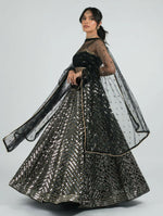 Thumbnail for Jyoti Fashion Women's Silver Georgette Sequins with Zari Embroidered Designer Lehenga Choli Set - Distacart