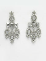Thumbnail for NVR Women's Silver-Plated Cubic Zirconia Studded Handcrafted Jewellery Set - Distacart
