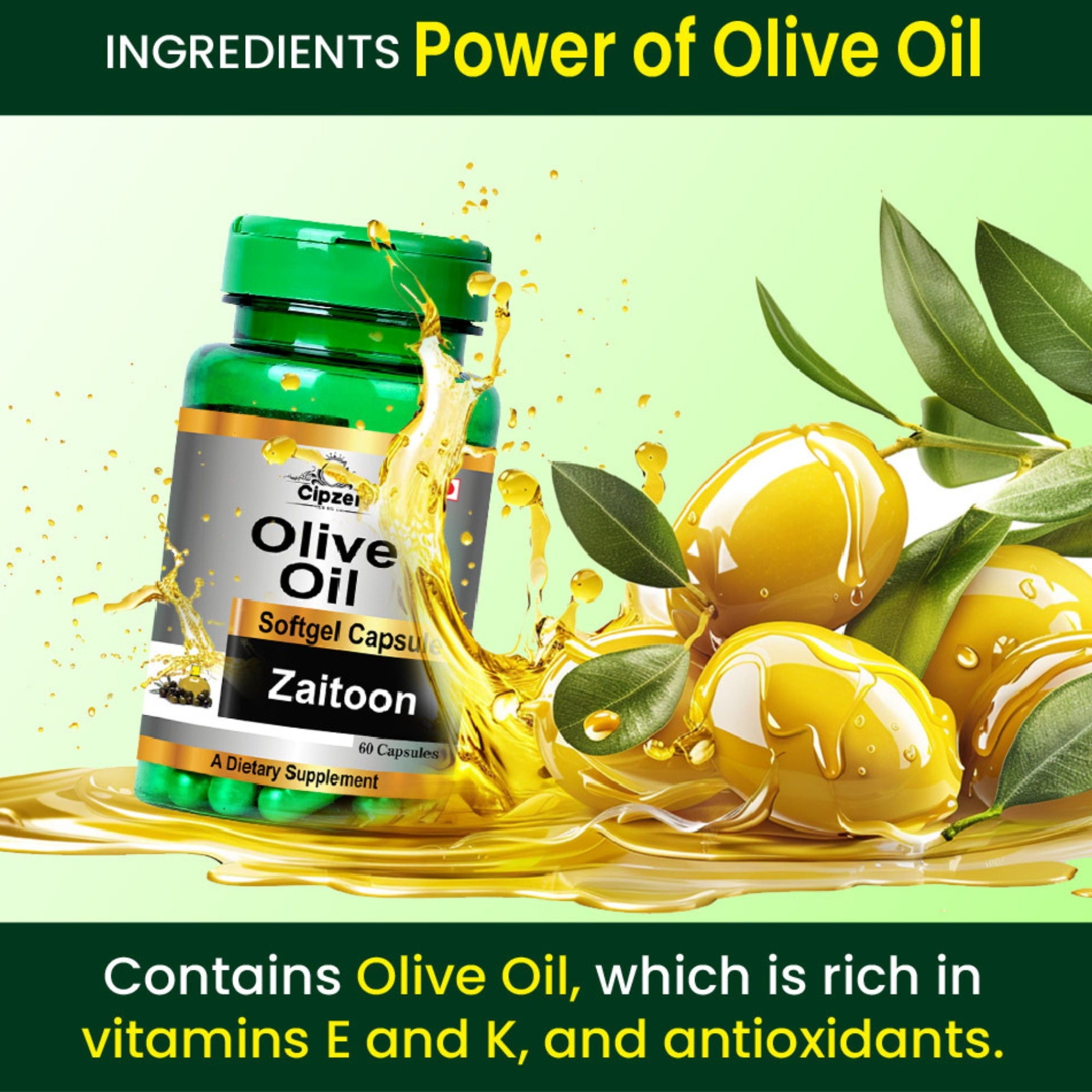 Cipzer Olive Oil Softgel Capsules - Distacart