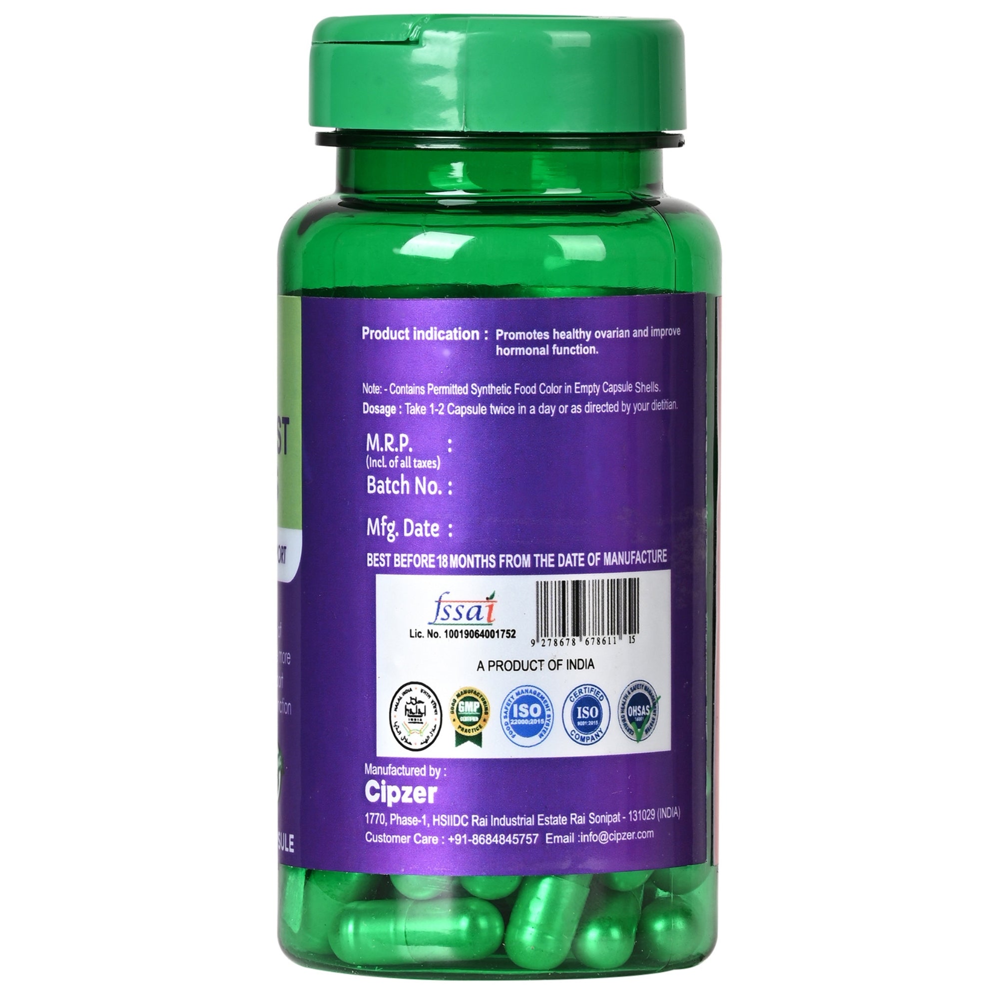 Cipzer Ovarian Cyst Wellness Capsules