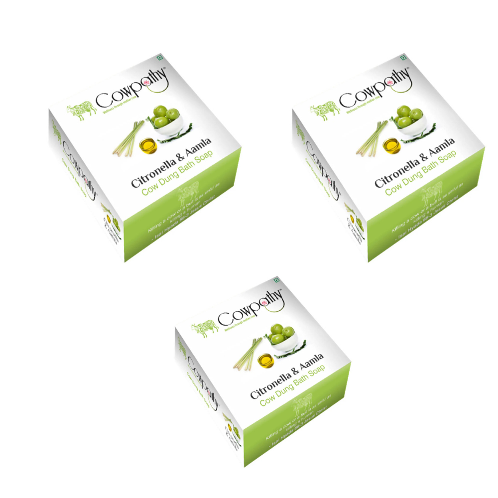 Cowpathy Citronella & Amala Cow Dung Bath Soap (75Gm) - Distacart