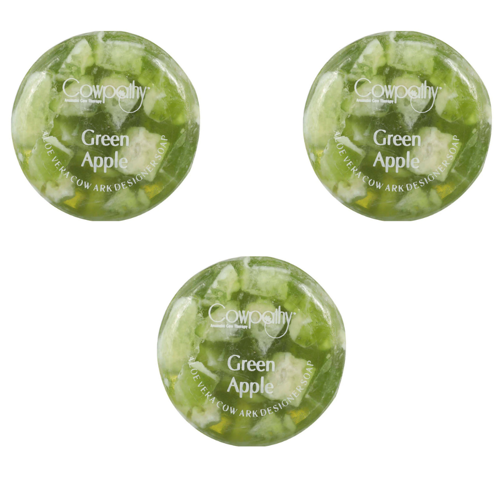 Cowpathy Green Apple Aloe Vera Ark Designer Soap (100 Gm)