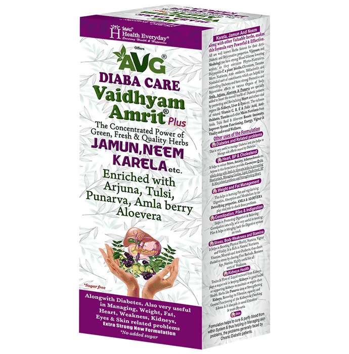 AVG Diaba Care Vaidhyam Amrit Plus - Distacart