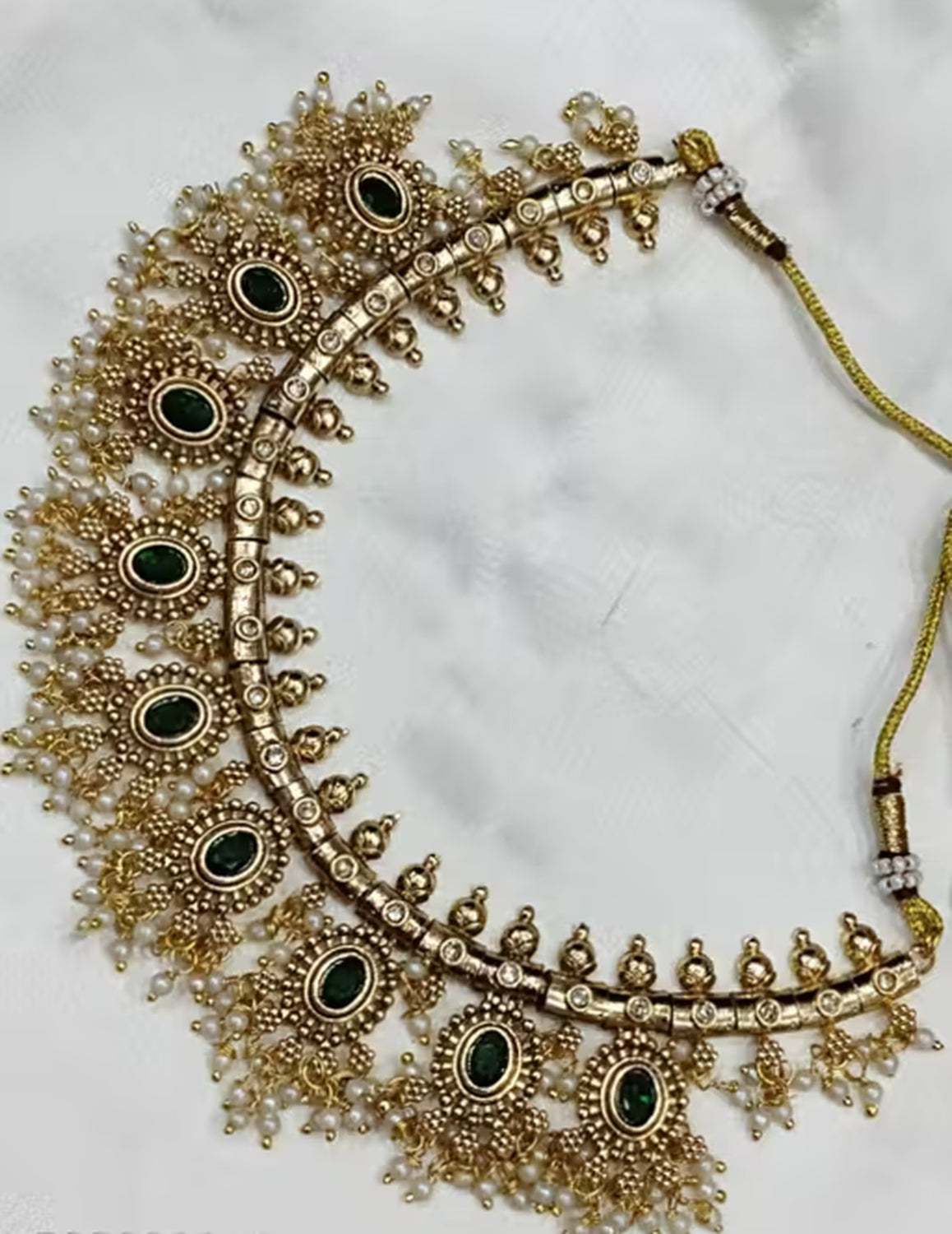 Jewel City Traditional Handcrafted Gold-Plated Temple Jewelry – Ethnic Bridal Necklace Set for Weddings, Parties and Festivals - Distacart