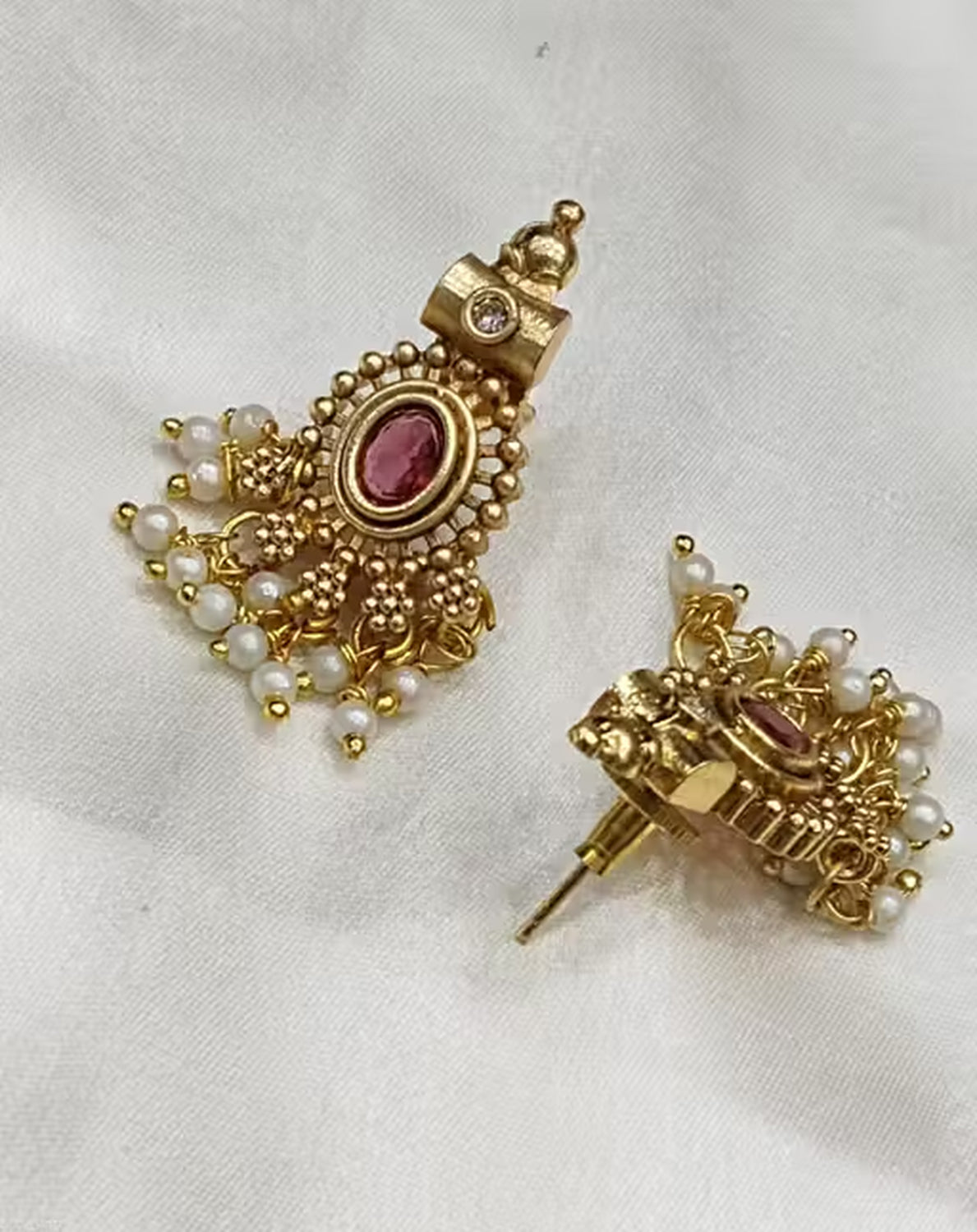 Jewel City Traditional Handcrafted Gold-Plated Temple Jewelry – Ethnic Bridal Necklace Set for Weddings, Parties and Festivals