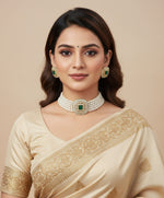 Thumbnail for Jewel City Traditional Gold-Plated Multi-Layered Pearl Choker Necklace Set & Earrings Indian Ethnic Wedding Jewelry - Distacart