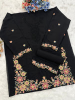 Thumbnail for Anaita Black Embroidered And Viscose Thread Work Cotton Salwar Suit - Distacart