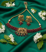 Thumbnail for Jewel City Exquisite Handcrafted Elephant Motif Red Beaded Jewelry Set - Where Tradition Meets Elegance - Distacart
