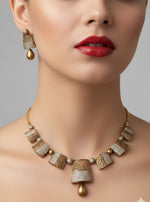 Thumbnail for Jewel City Stunning Traditional Gold-Plated Choker Necklace Set - Distacart