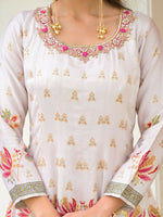 Thumbnail for Functional Designer Off white Jam Silk Anarkali suit with Dupatta-Anbazaar - Distacart