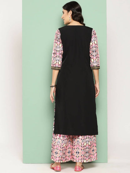 Ahalyaa Women's Traditional wear Kurta Set - Black - Distacart