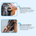Thumbnail for mCaffeine Glass Hair Wash Duo Shampoo & Conditioner - Dista