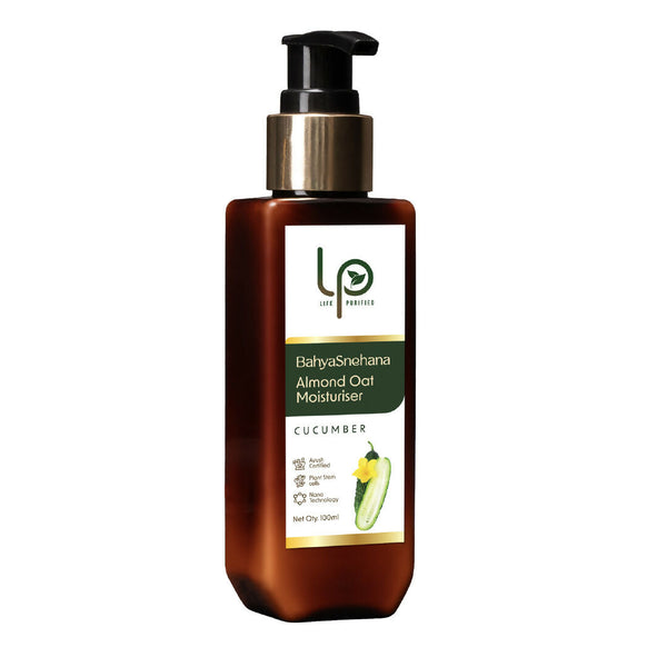 Life Purified Bahyasnehana Almond Oat Moisturiser - Body Lotion - Cucumber