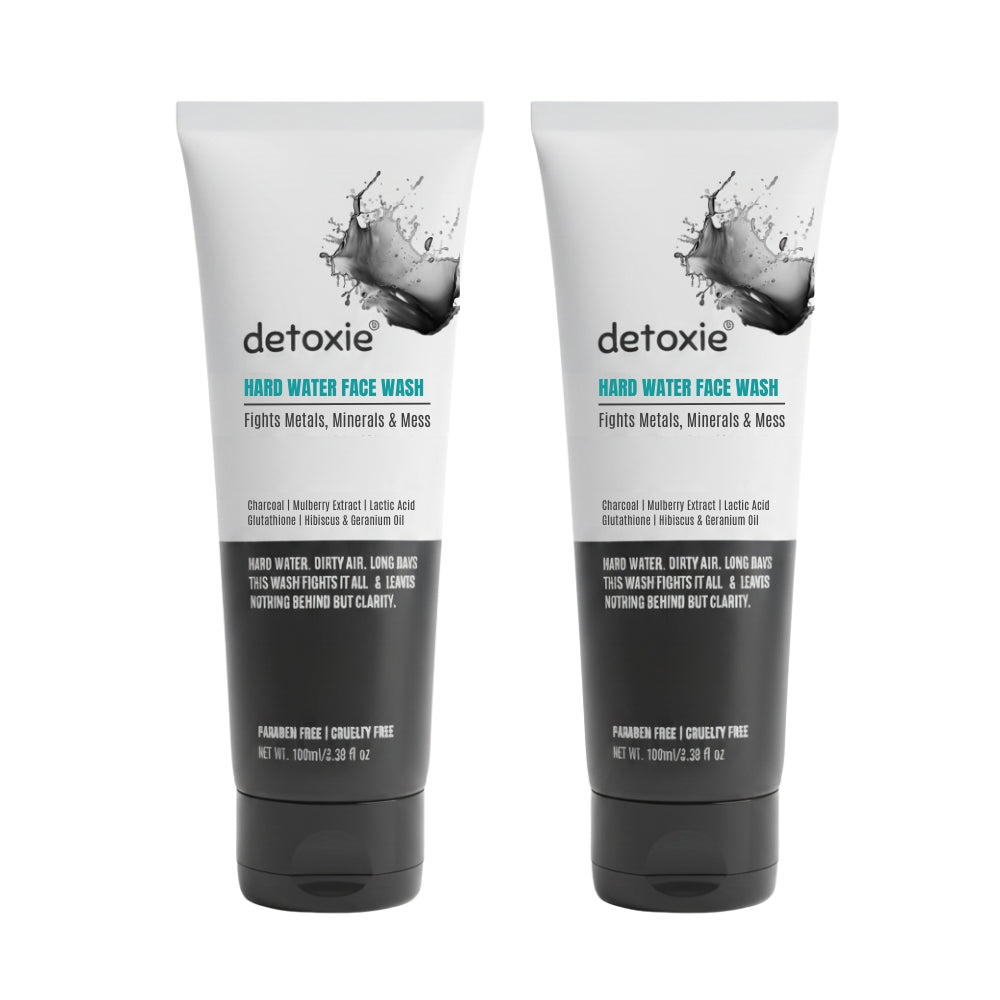 Detoxie Charcoal Hard Water Face Wash with Charcoal & Mulberry Extract - Distacart