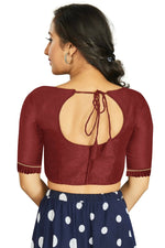 Thumbnail for Aastha Fashion Women's Maroon Art Silk Designer Party Wear Readymade Blouse - Distacart
