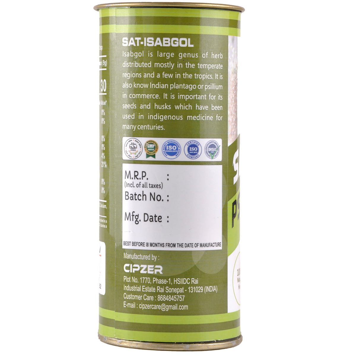 Cipzer Sat-Isabgol Psyllium Husk - Distacart