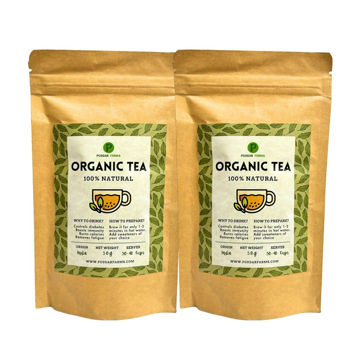 Poddar Farms Organic Tea Loose Tea Enriched