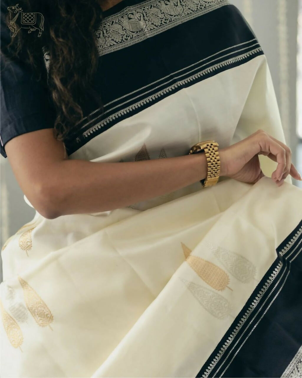 Preksha Creation Banarasi Soft Silk Women White Saree - Distacart