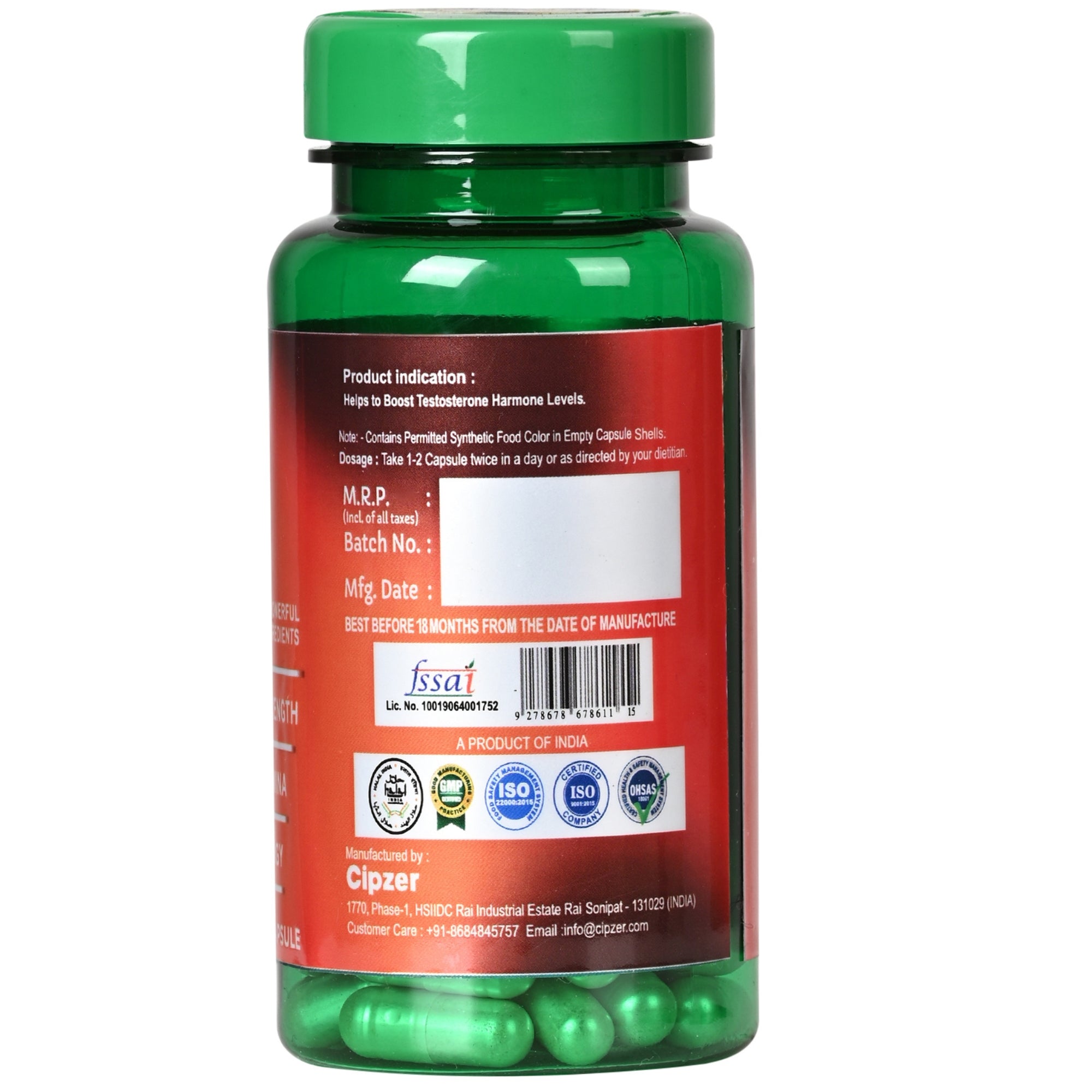 Cipzer Testosterone Booster Capsules