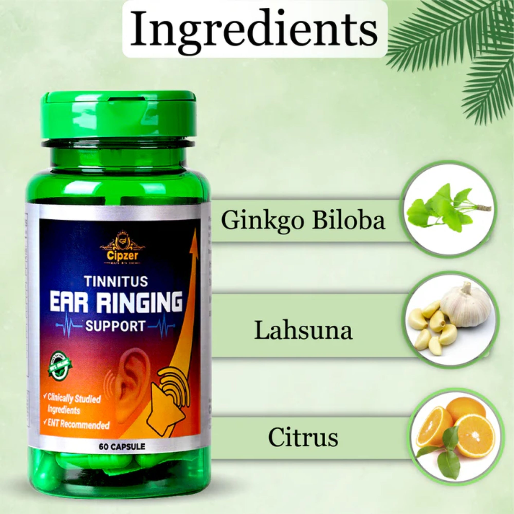 Cipzer Tinnitus Ear Ringing Support Capsules