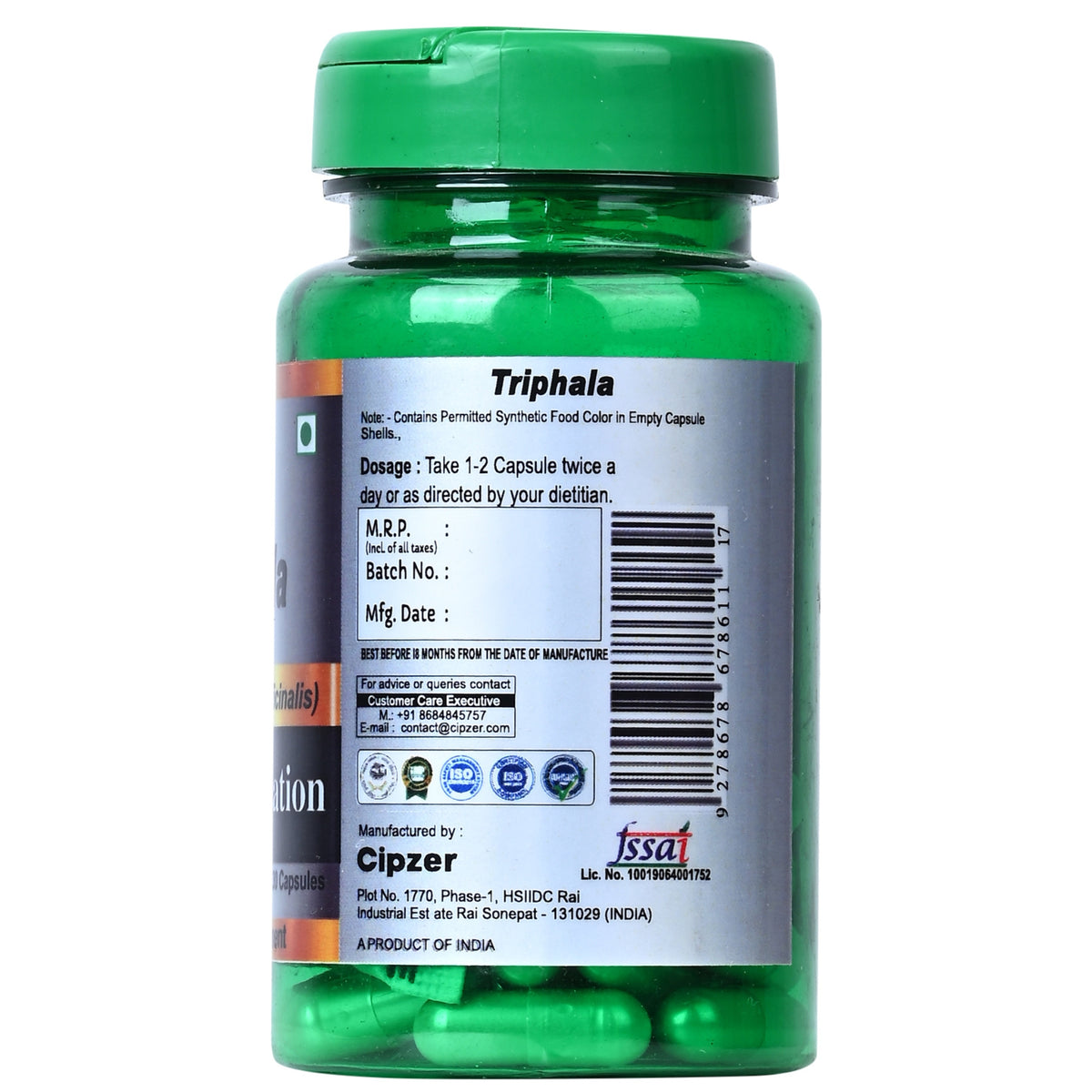Cipzer Triphala Capsules - Distacart