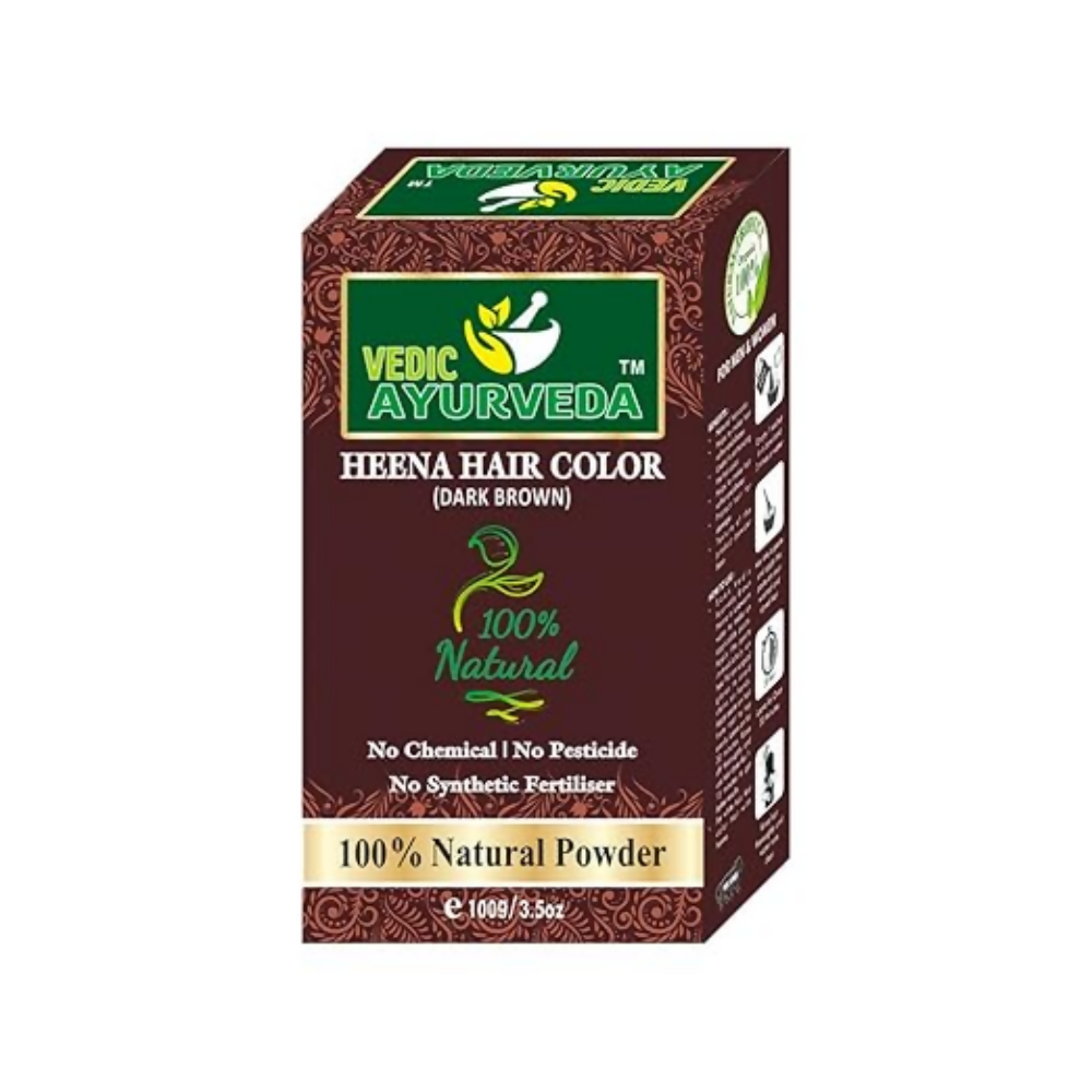 VedicAyurveda Henna Based Hair Colour - dark brown & Chestnut Brown - Dista