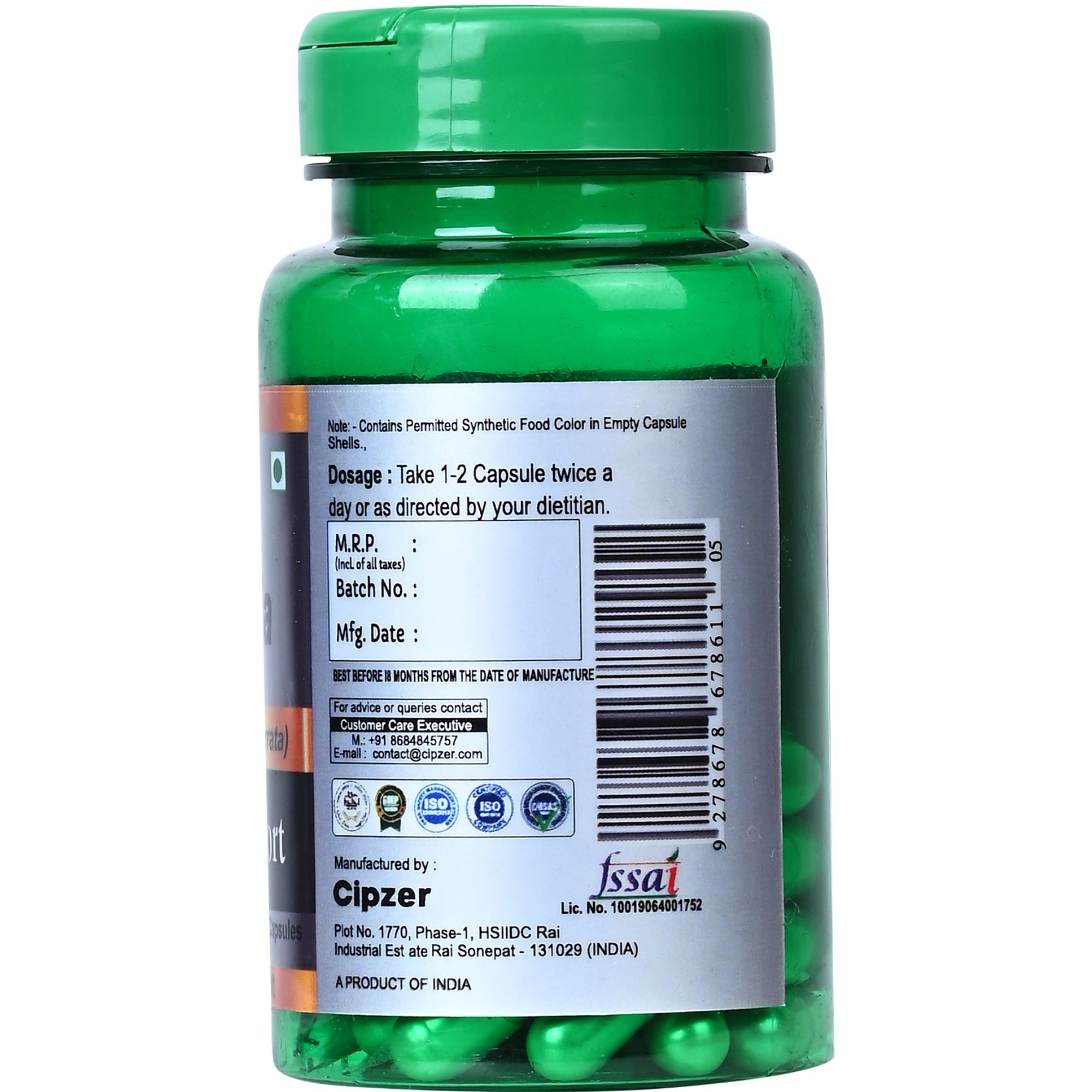 Cipzer Tulsi Capsules - Distacart