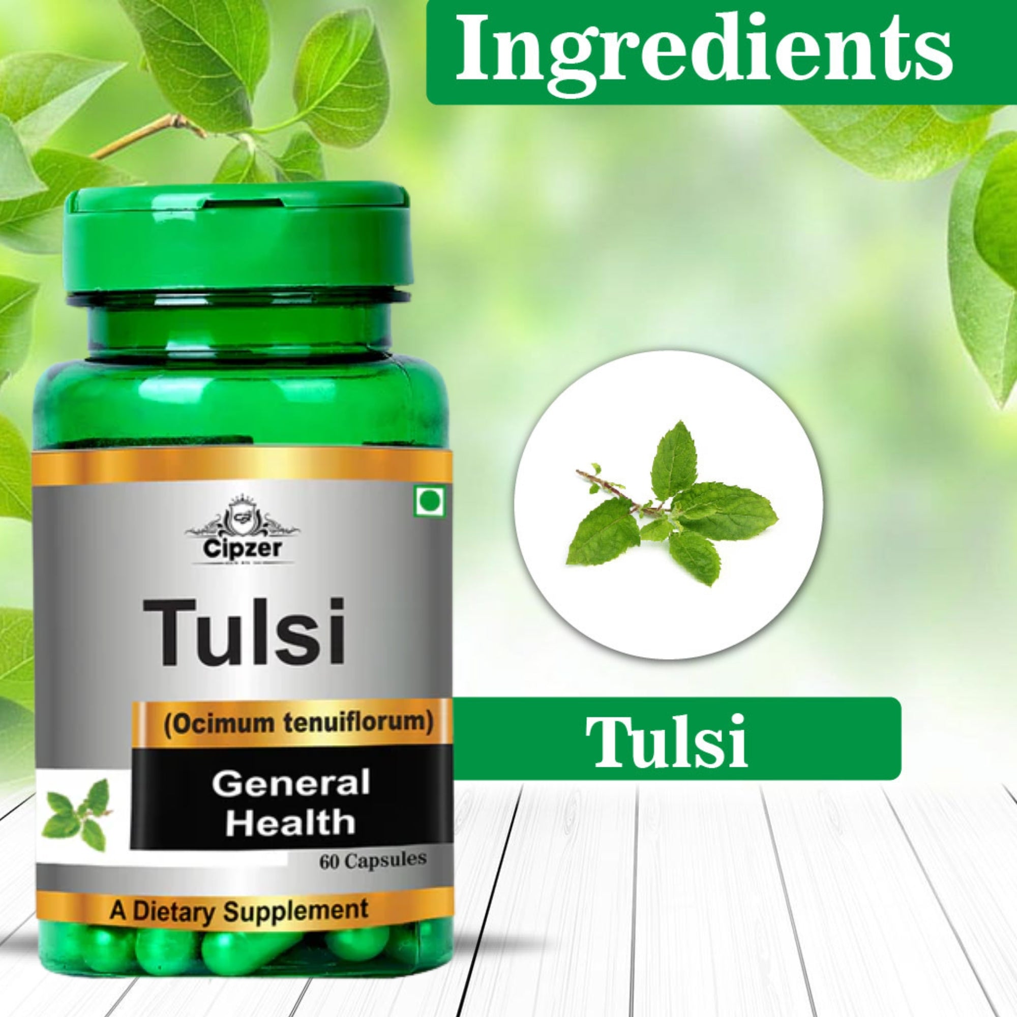 Cipzer Tulsi Capsules - Distacart